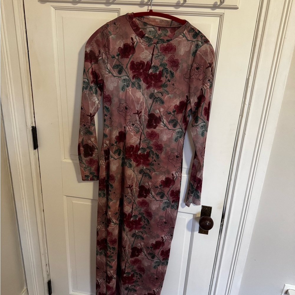 Floral Long Sleeve Maternity dress